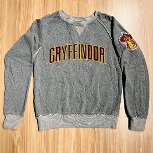 Harry Potter Gryffindor Sweatshirt Women's Gray Embroidered Universal - Size S
